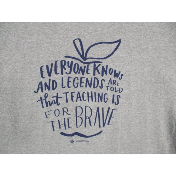 Fruit Of The Loom HD Cotton T-Shirt "Teaching Is For The Brave" Graphic Size - L - Picture 1 of 7